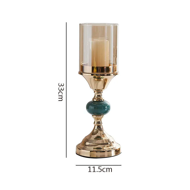 Kerzenhalter – Modernes Metall Glas – Wohn-Deko