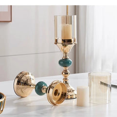 Kerzenhalter – Modernes Metall Glas – Wohn-Deko