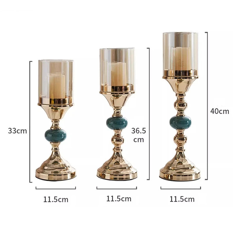 Kerzenhalter – Modernes Metall Glas – Wohn-Deko