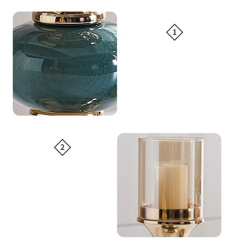 Kerzenhalter – Modernes Metall Glas – Wohn-Deko