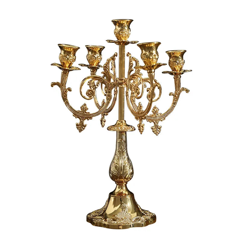 Kerzenhalter Retro Gold – Elegantes Metall 42 CM