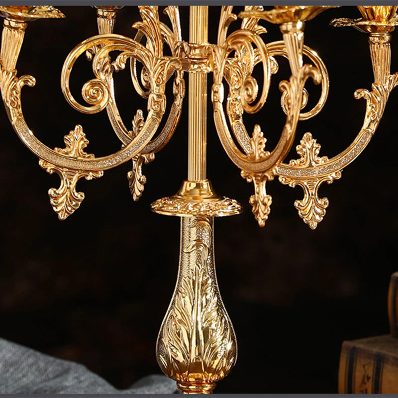 Kerzenhalter Retro Gold – Elegantes Metall 42 CM