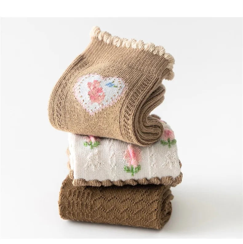 Kinder Baumwollsocken europäischer Stil mit Cartoon-Muster, Farben 09-05, Grösse 6-12 Jahre