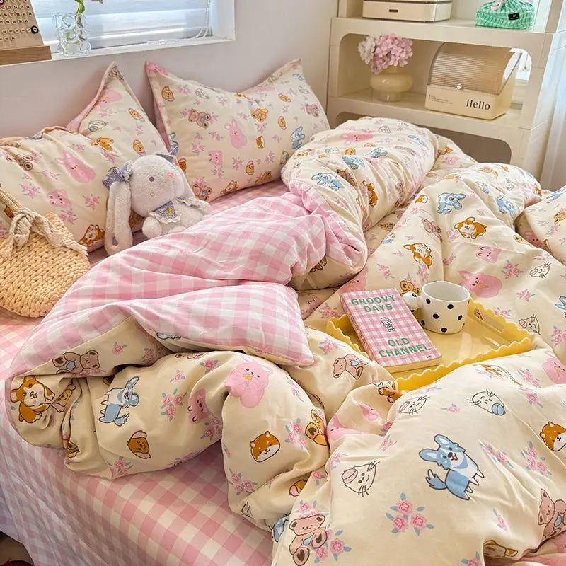 blaue Mikrofaser Bettwäsche im einfachen Stil Grösse: Twin 3tlg für 1m Bett