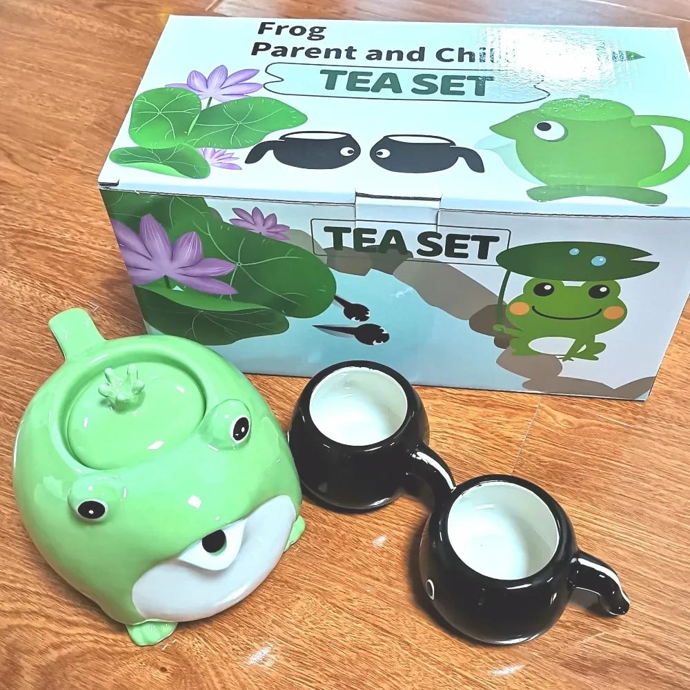 Kinder-Teeset – Keramik Kawaii Frosch Design