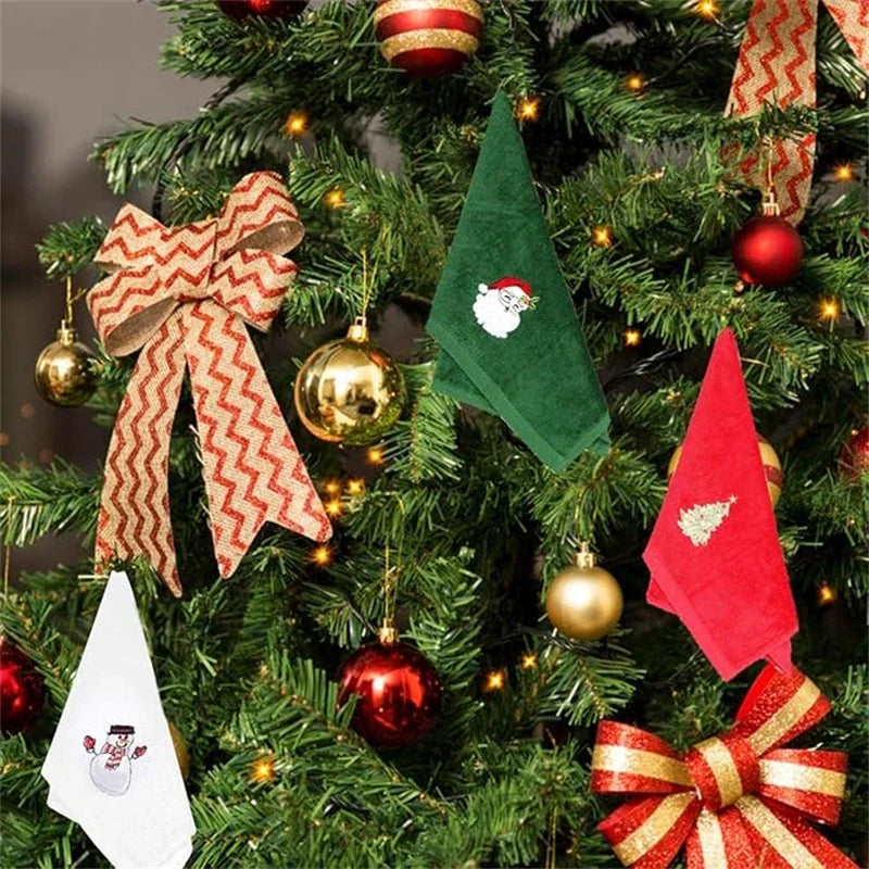 Kinder Weihnachtstücher – Weicher Baumwoll-Santa