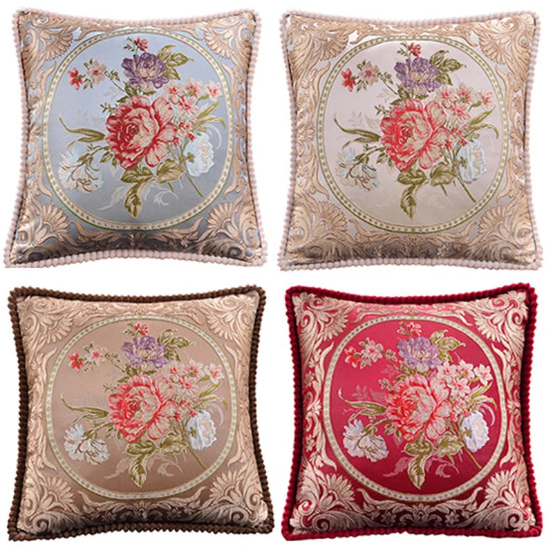 Kissenbezug – Jacquard Floral – 48x48cm