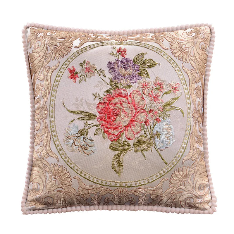 Kissenbezug – Jacquard Floral – 48x48cm