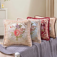 Kissenbezug – Jacquard Floral – 48x48cm