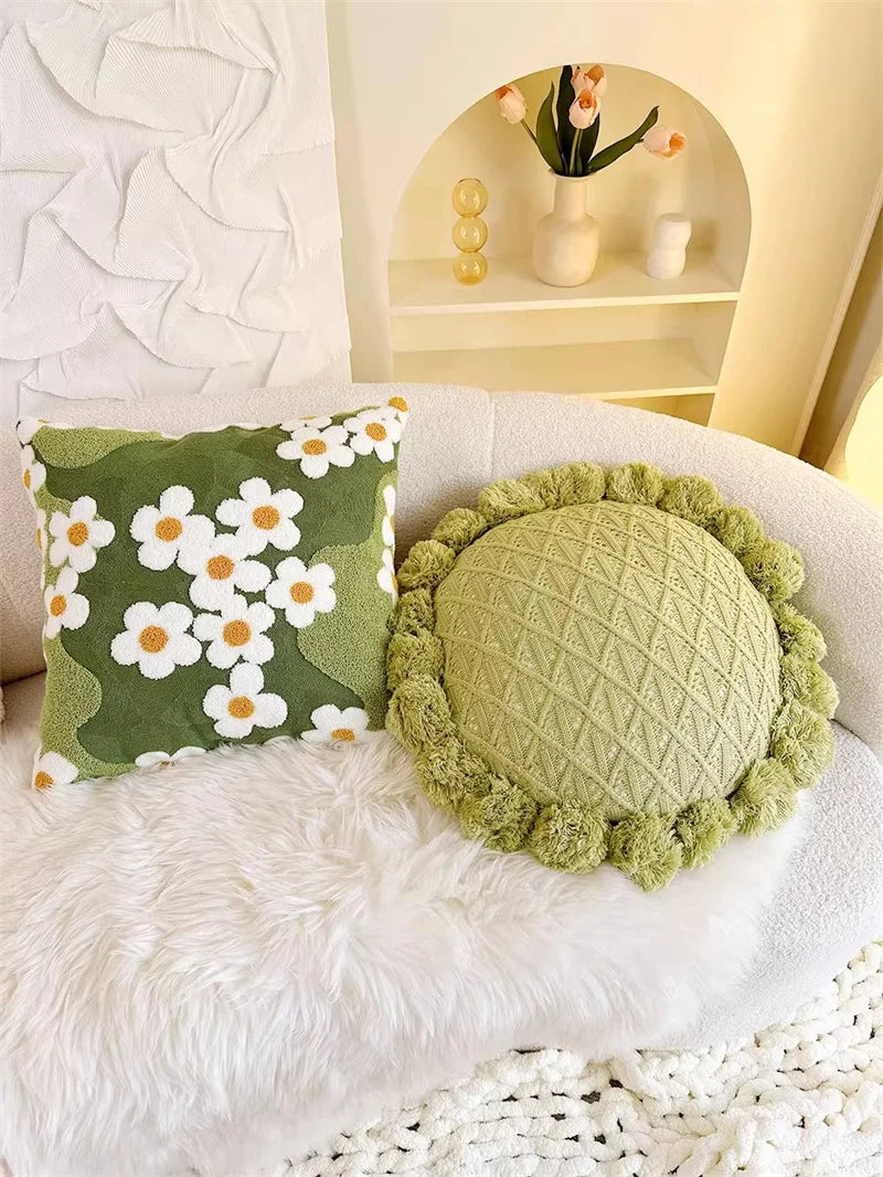 Kissenbezug – Nordisch Moosgrün – 30x50cm, Handgefertigt