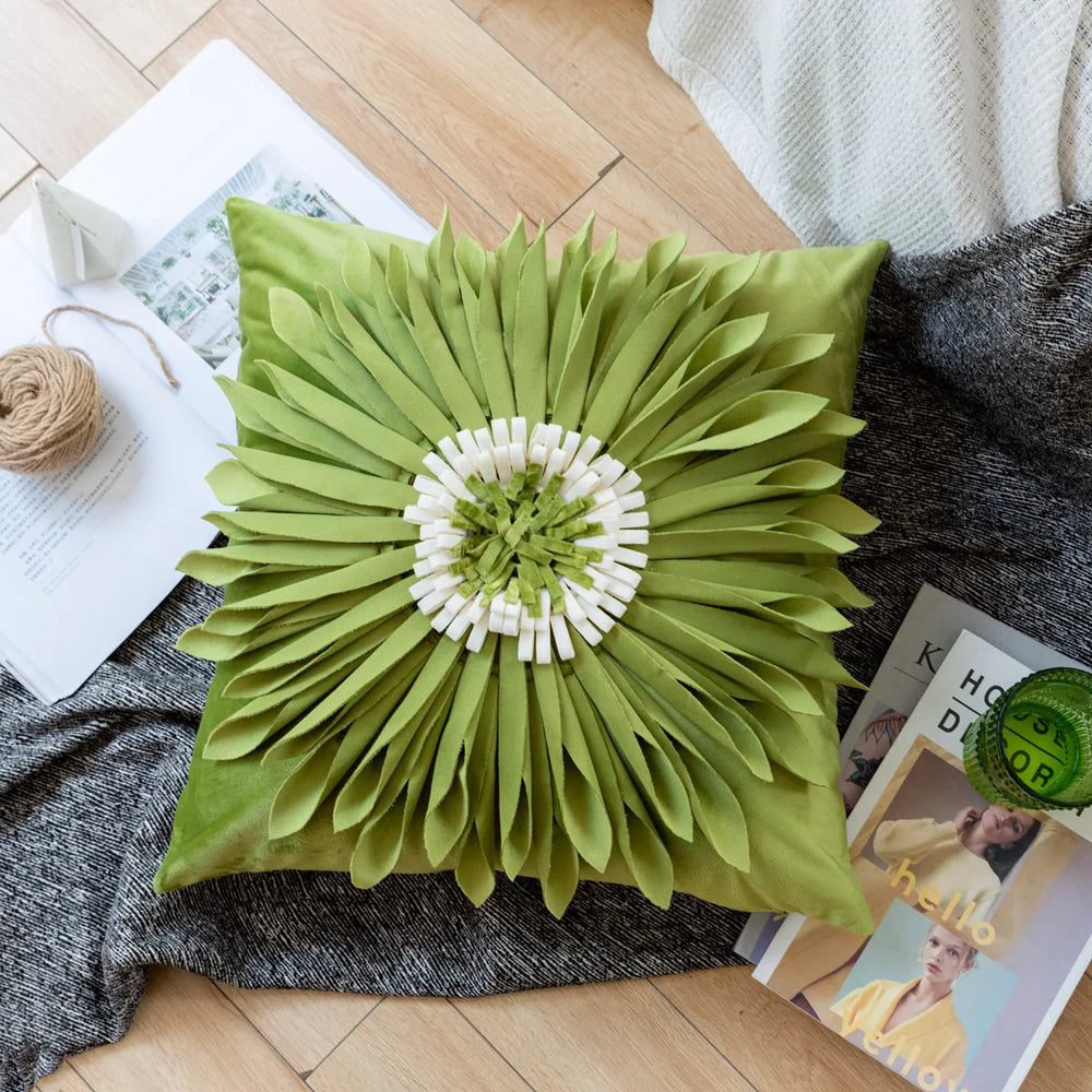 Kissenbezug – Nordisch Moosgrün – 30x50cm, Handgefertigt