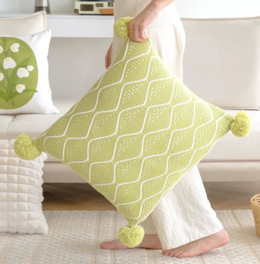 Kissenbezug – Nordisch Moosgrün – 30x50cm, Handgefertigt