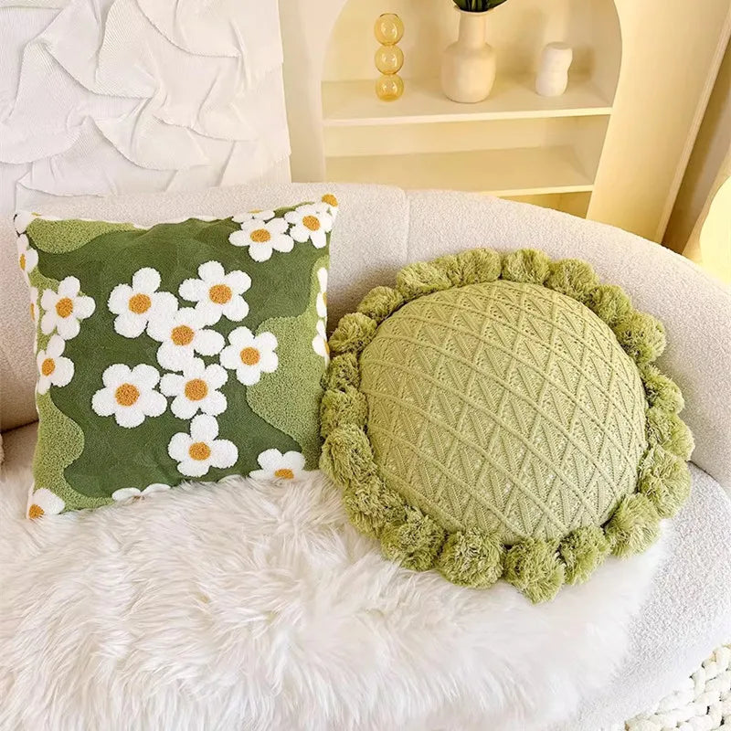 Kissenbezug – Nordisch Moosgrün – 30x50cm, Handgefertigt