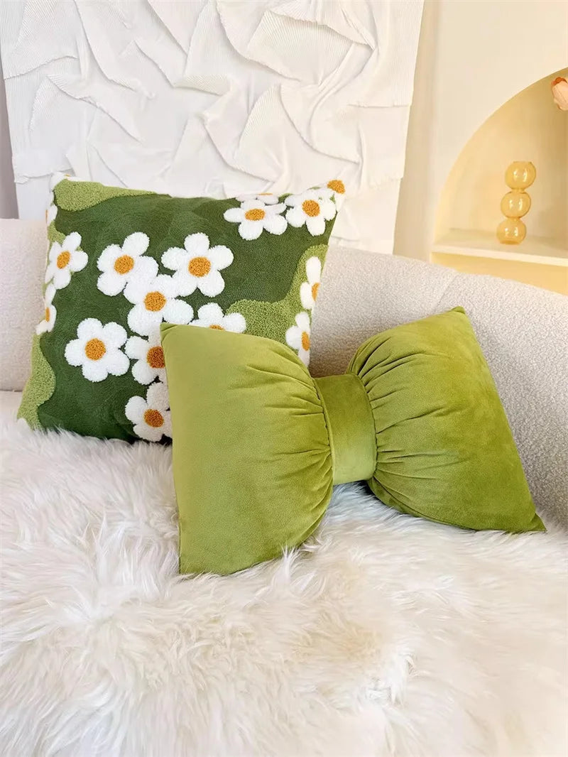 Kissenbezug – Nordisch Moosgrün – 30x50cm, Handgefertigt