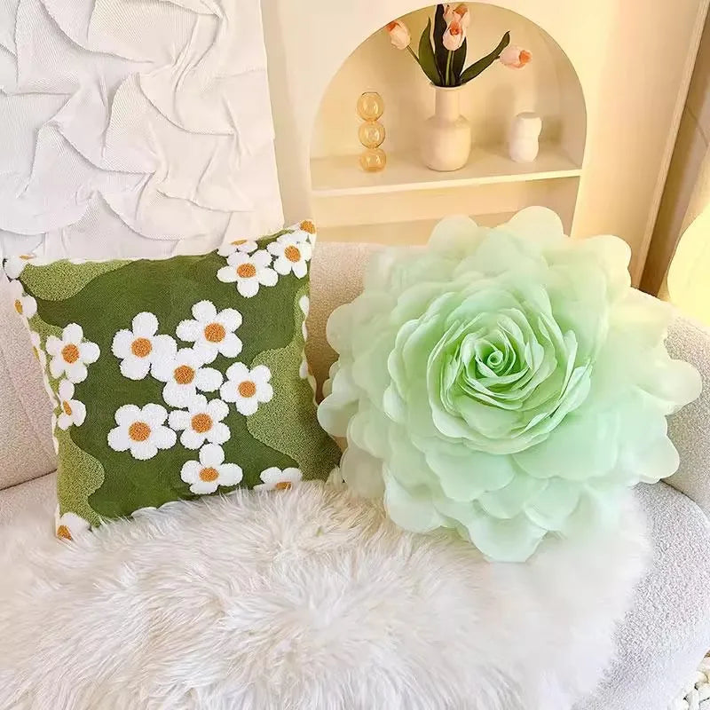 Kissenbezug – Nordisch Moosgrün – 30x50cm, Handgefertigt