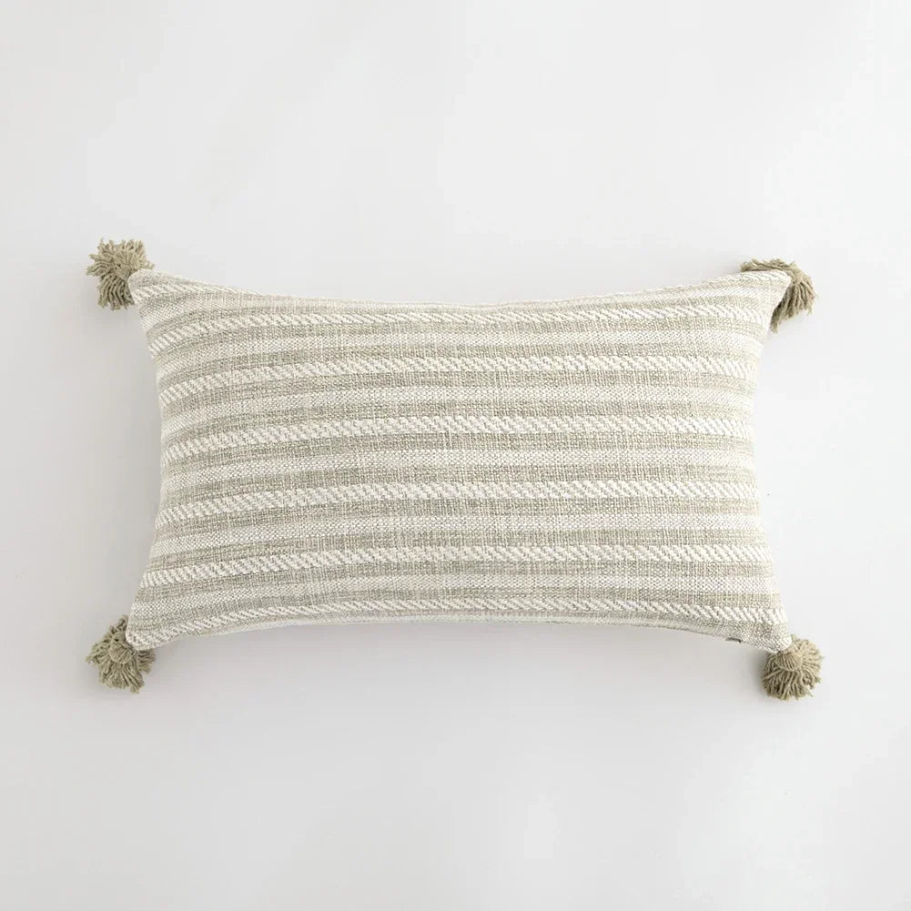 Kissenbezug – Nordische Boho Streifen – 45x45cm Polyester