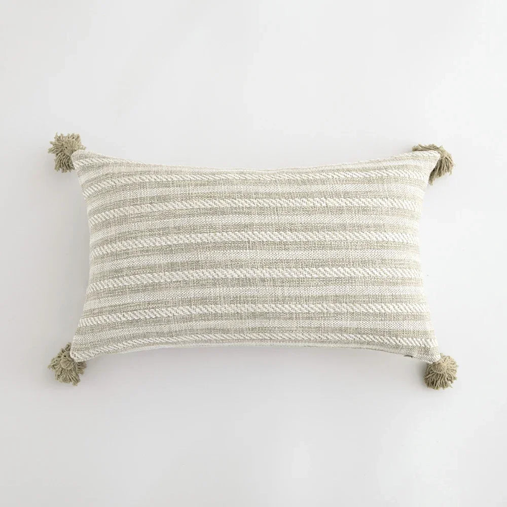 Kissenbezug – Nordische Boho Streifen – 45x45cm Polyester