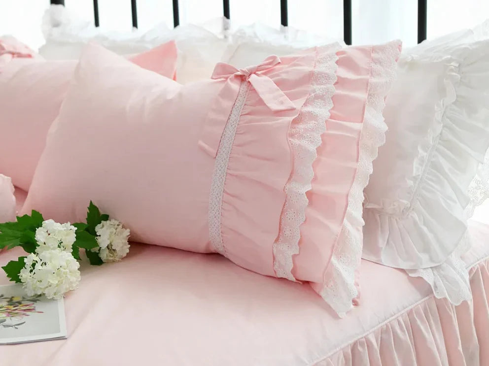 Kissenbezug - Prinzessin Rosa Spitze - Diverse Grössen