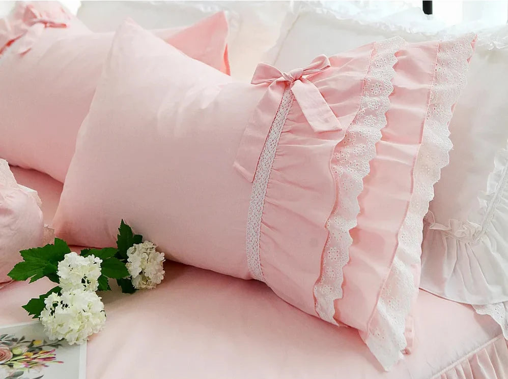 Kissenbezug - Prinzessin Rosa Spitze - Diverse Grössen