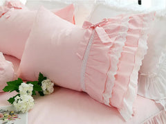 Kissenbezug - Prinzessin Rosa Spitze - Diverse Grössen