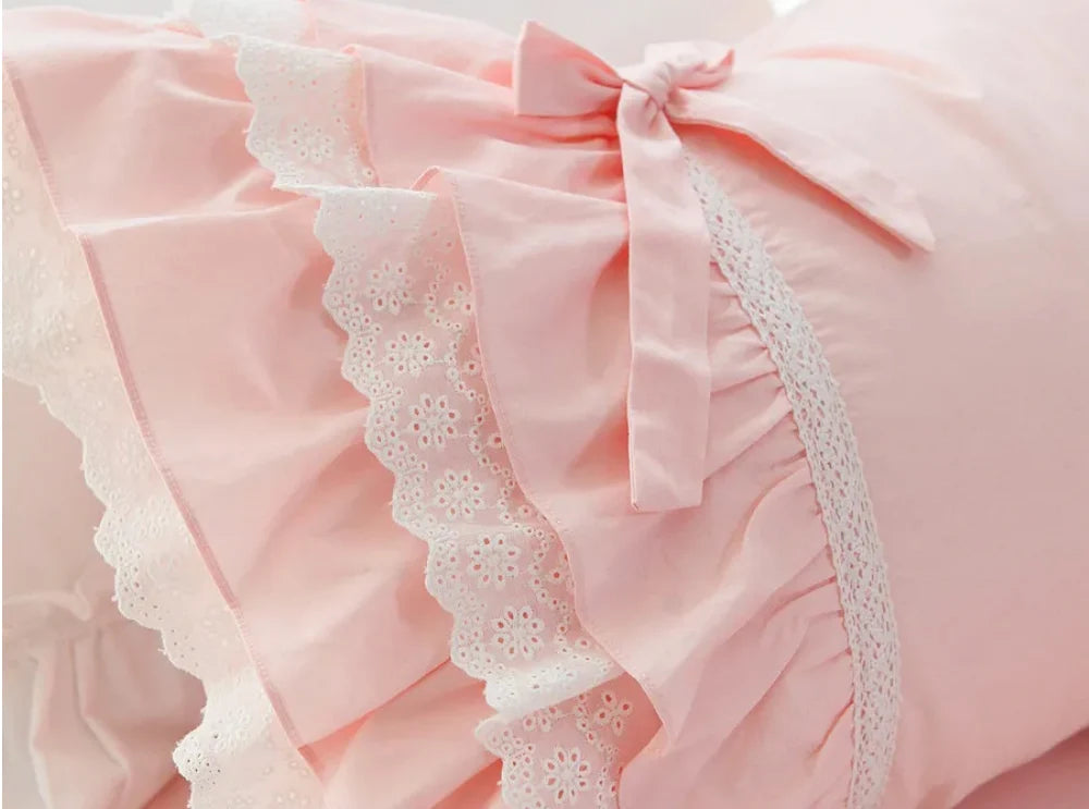 Kissenbezug - Prinzessin Rosa Spitze - Diverse Grössen