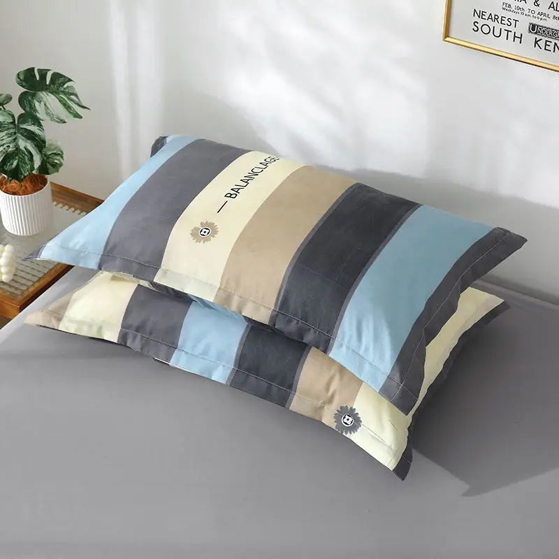 Florales Kissenbezug Set in Mehrfarbig aus Polyester/Baumwolle, rechteckig 48x74 cm