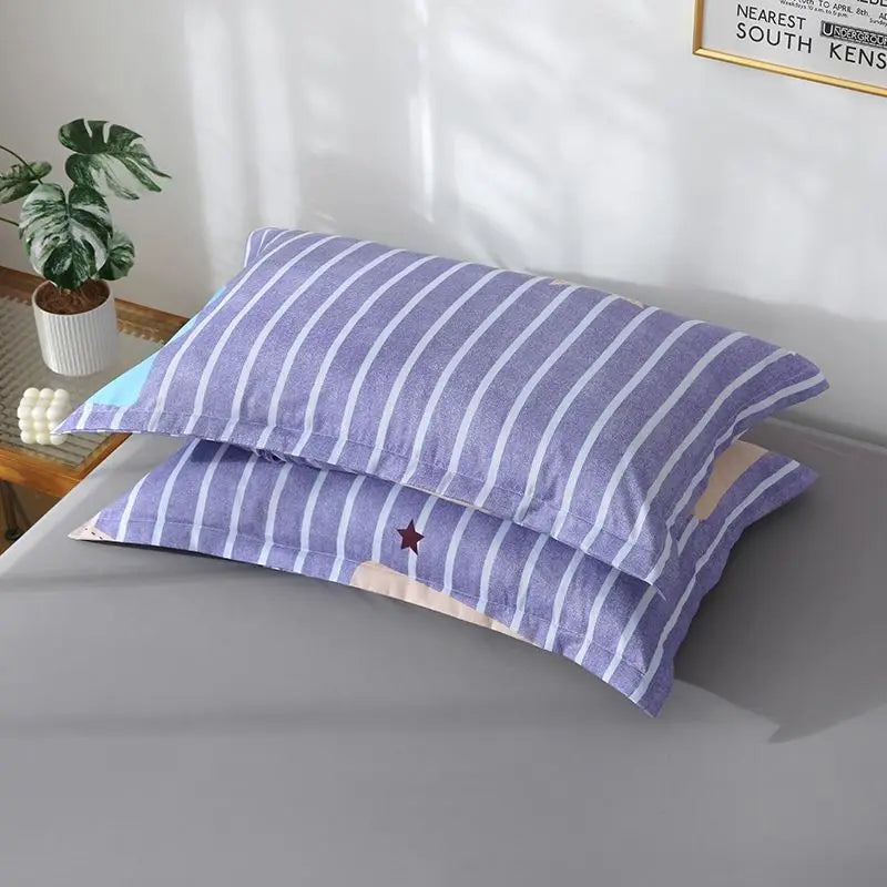 Mehrfarbiger Kissenbezug aus Polyester/Baumwolle, florales Muster, rechteckig 48x74 cm