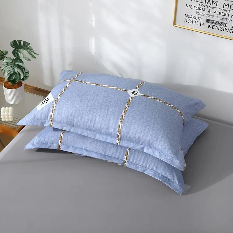 Mehrfarbiger rechteckiger Kissenbezug aus Polyester/Baumwolle, florales Muster, Grösse 48x74 cm