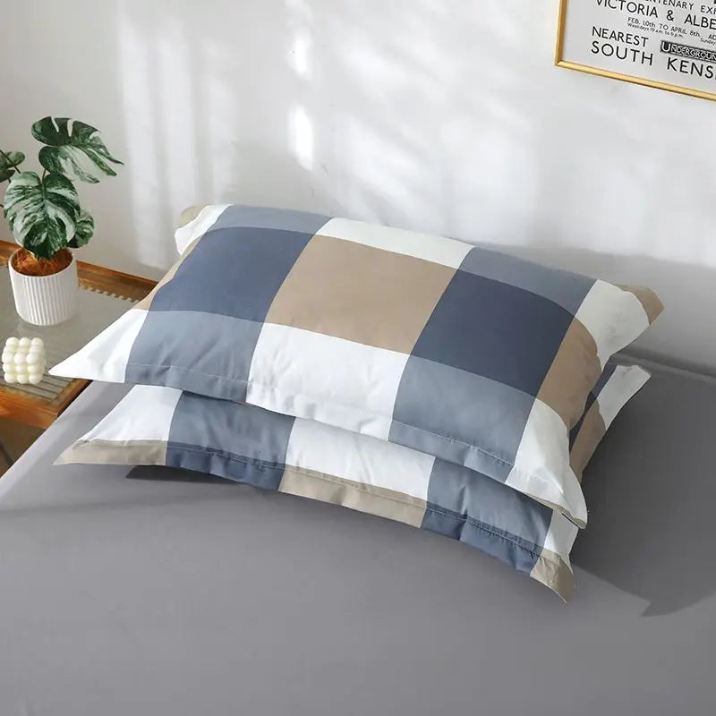 rechteckiger Kissenbezug aus Polyester/Baumwolle mit floralem Muster, mehrfarbig, 48x74 cm