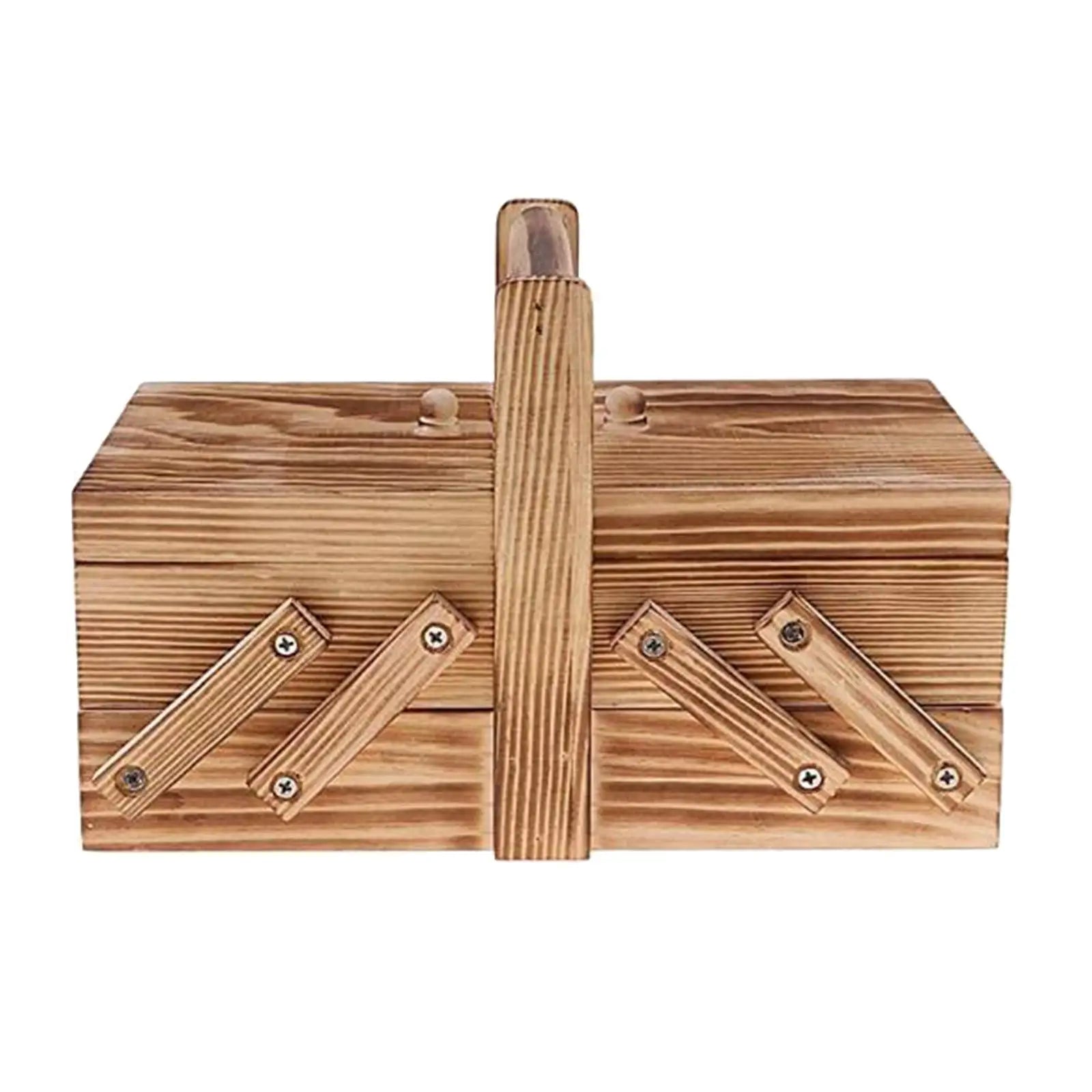 Klappbare Nähbox – Holz Design – 24x13.5x15 cm