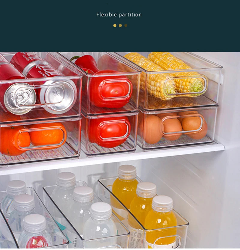 Klarer Kühlschrank-Organizer – Modernes PET-Aufbewahrungssystem
