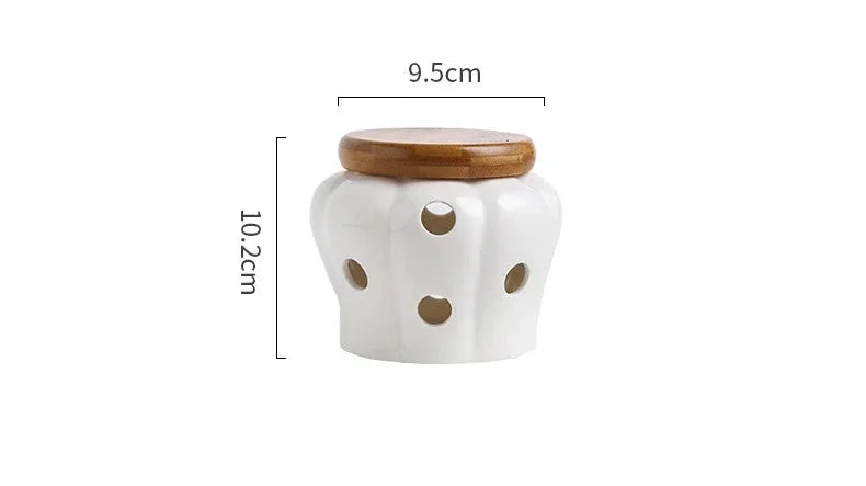 Knoblauch Vorratsdose – Keramik Kürbis – Küchen Deko