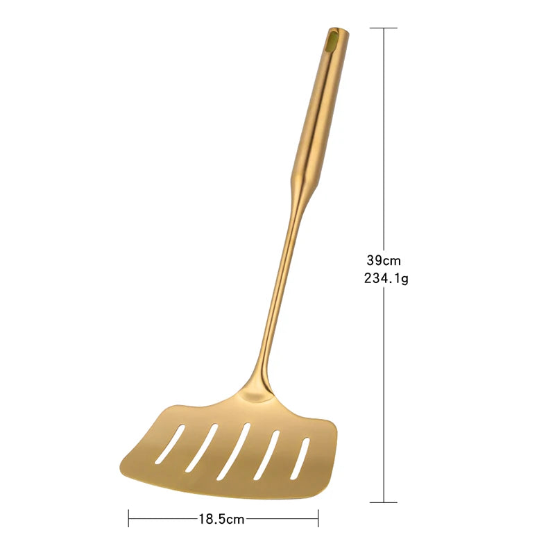 Kochwerkzeug-Set – Edelstahl Gold – Küchen-Eleganz