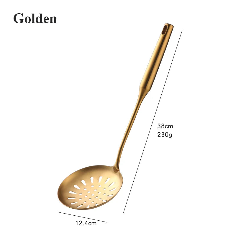 Kochwerkzeug-Set – Edelstahl Gold – Küchen-Eleganz