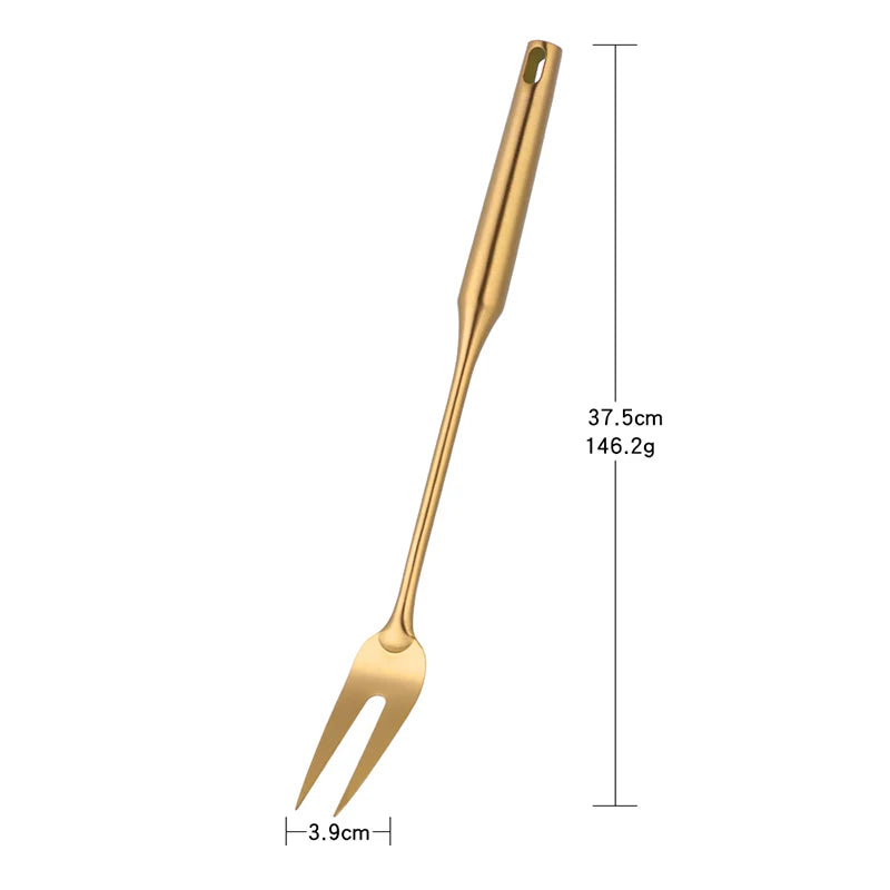 Kochwerkzeug-Set – Edelstahl Gold – Küchen-Eleganz