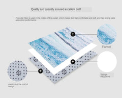 Kolibri-Badematten-Set – Modernes Wildleder-Design – 45x75cm