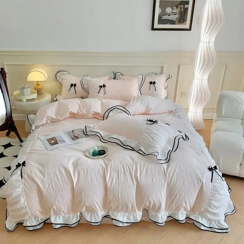 Korean Princess Bettwäsche – Spitzentwill Queen Set