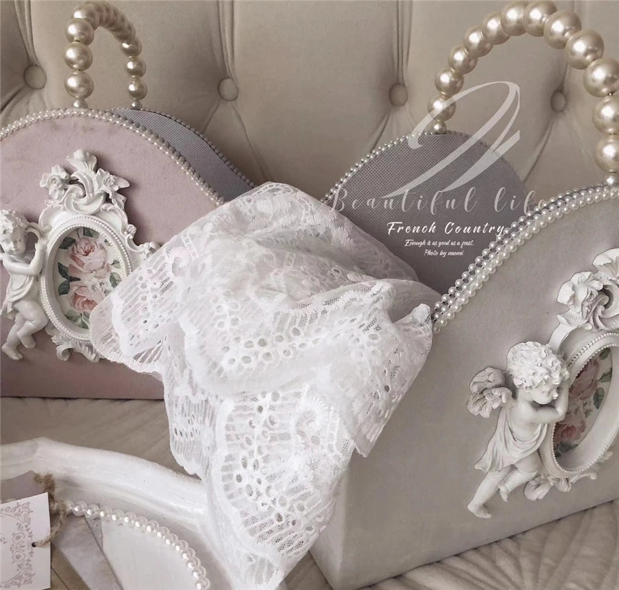 Koreanischer Lederkorb – Engeldesign – 30x16x27cm