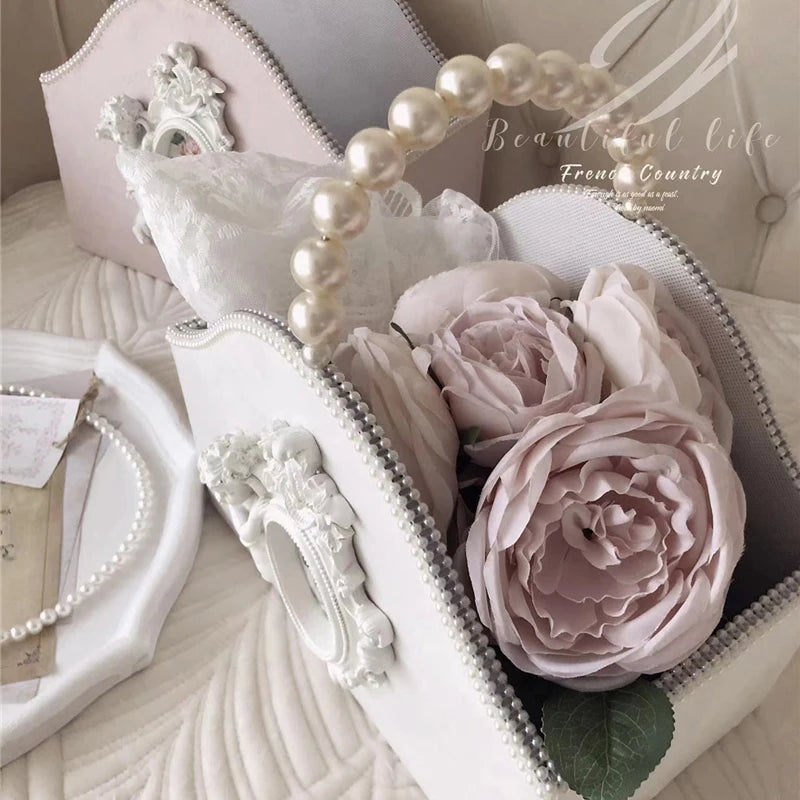 Koreanischer Lederkorb – Engeldesign – 30x16x27cm