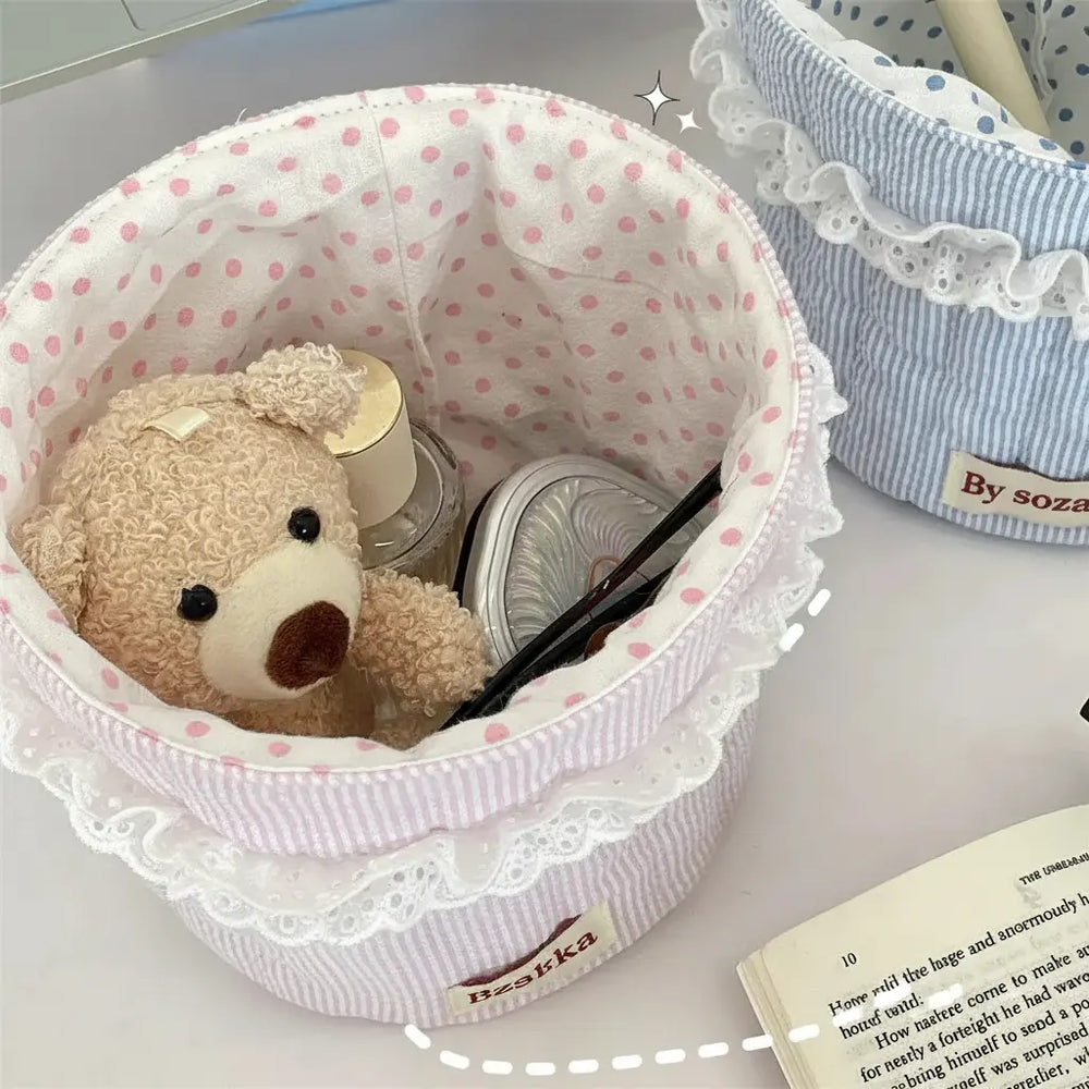 Koreanischer Quilt-Korb – Polyesterstoff – Multifunktional