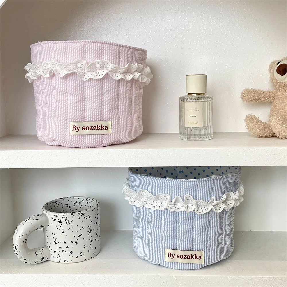 Koreanischer Quilt-Korb – Polyesterstoff – Multifunktional