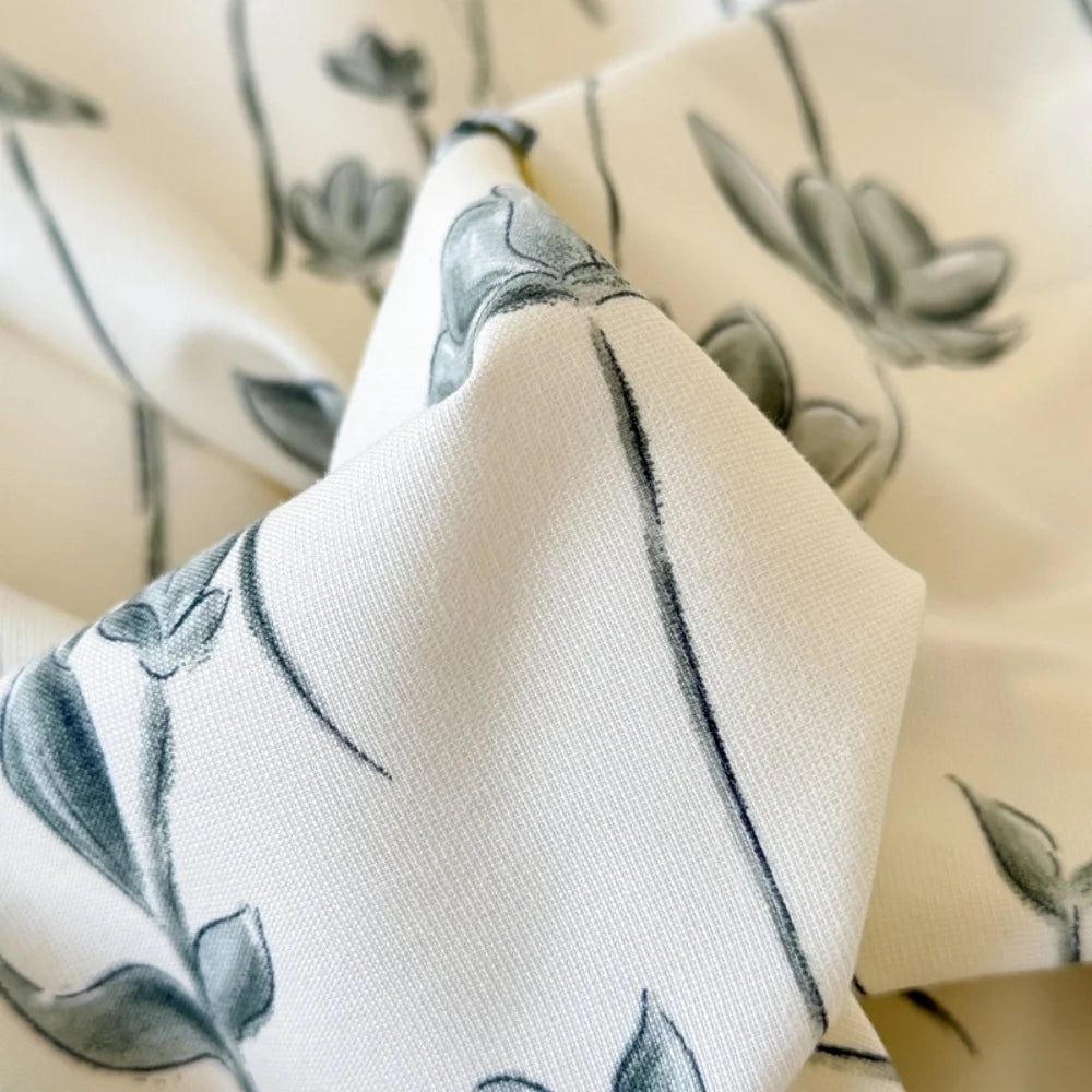 Koreanisches Bettwäsche-Set – Blumen Spitzenrüschen – Mikrofaser 200x230cm