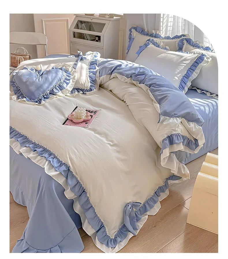 Koreanisches Princess-Bettwäsche Set – Waschbaumwolle – 1.5m/1.8m/2.0m