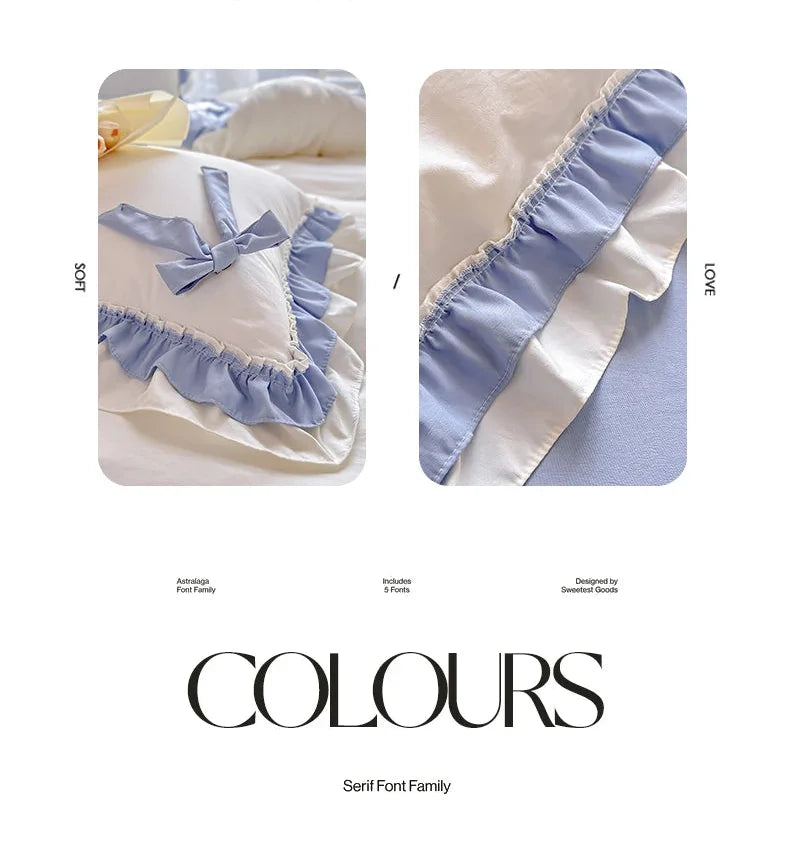 Koreanisches Princess-Bettwäsche Set – Waschbaumwolle – 1.5m/1.8m/2.0m