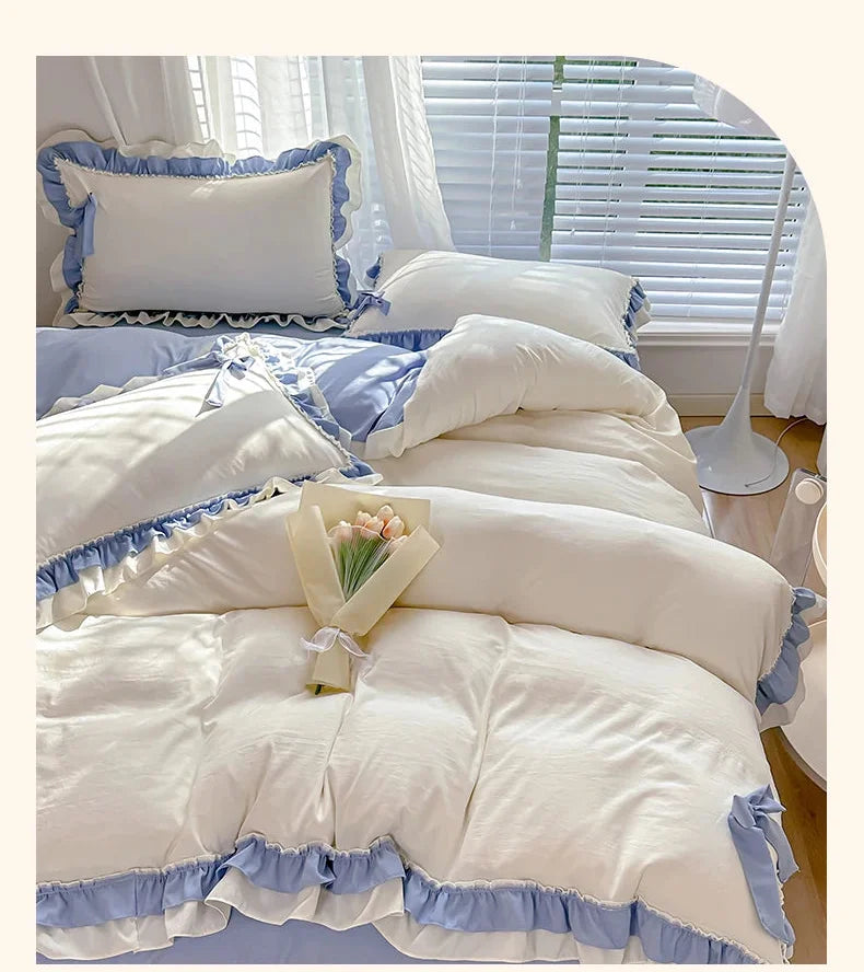 Koreanisches Princess-Bettwäsche Set – Waschbaumwolle – 1.5m/1.8m/2.0m