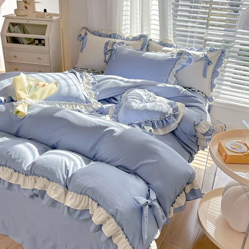 Koreanisches Princess-Bettwäsche Set – Waschbaumwolle – 1.5m/1.8m/2.0m