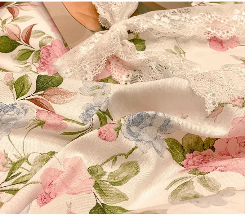 Körperkissenbezug – Floraler Baumwollprint – 48x74 cm Set