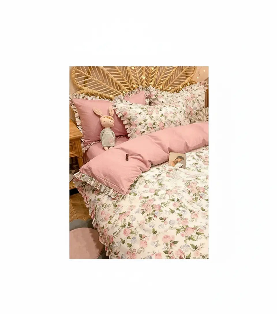 Körperkissenbezug – Floraler Baumwollprint – 48x74 cm Set