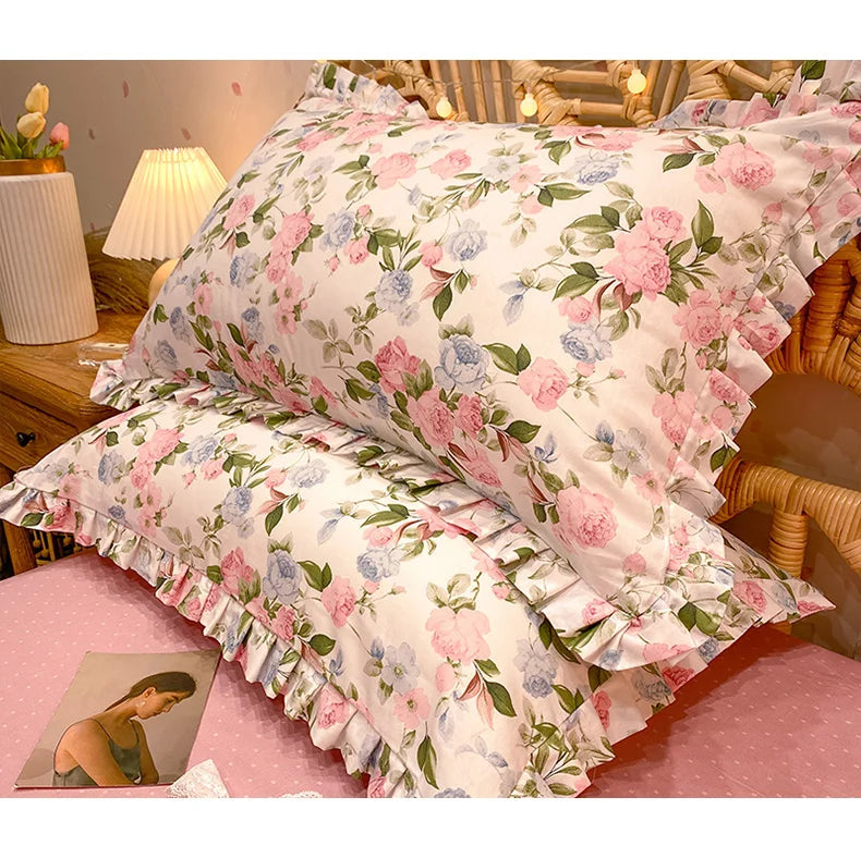 Körperkissenbezug – Floraler Baumwollprint – 48x74 cm Set