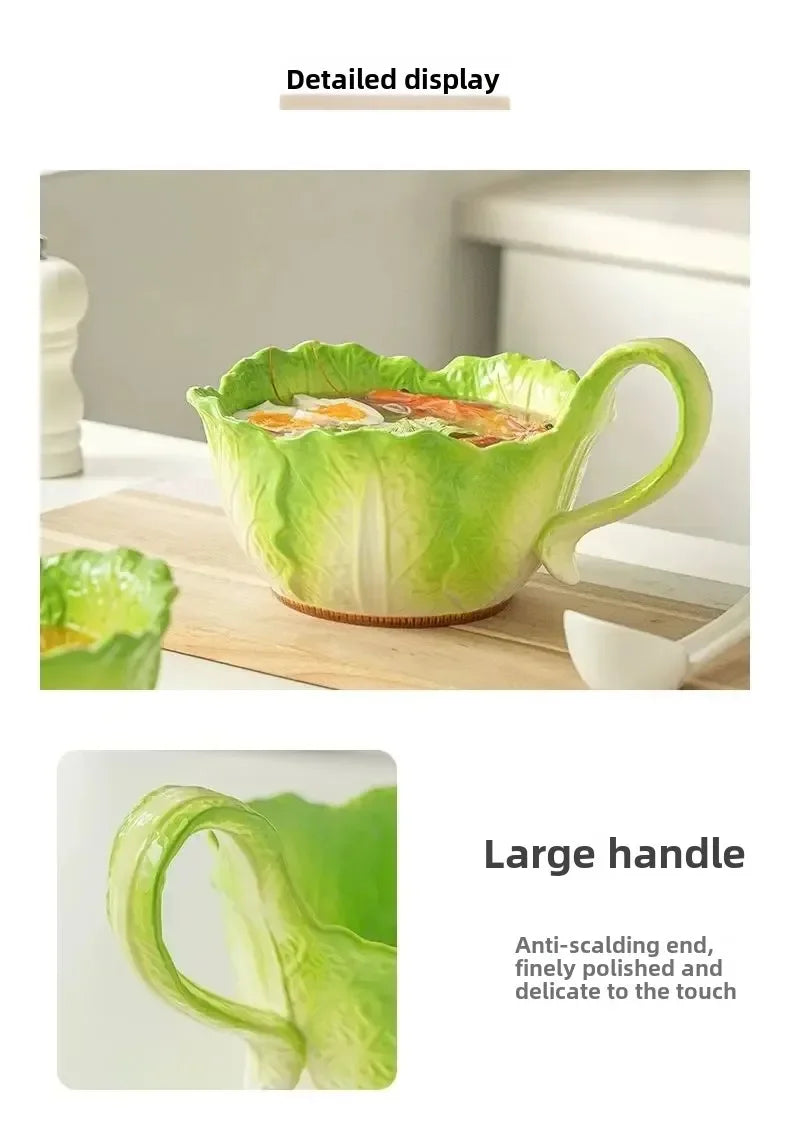 Kreative Keramikschale – Jade-Kohl-Design